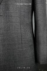 Măng Tô Dạ Xám Cổ K Dáng Dài