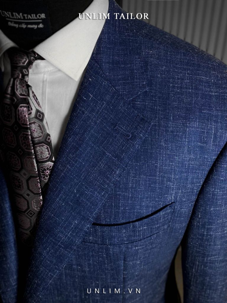 Blazer Xanh Hoạ Tiết Xước