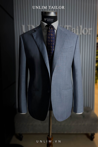 Blazer Xám Xanh Vân Xước