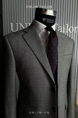 Blazer Xám Sáng Cổ K Vân Sóng