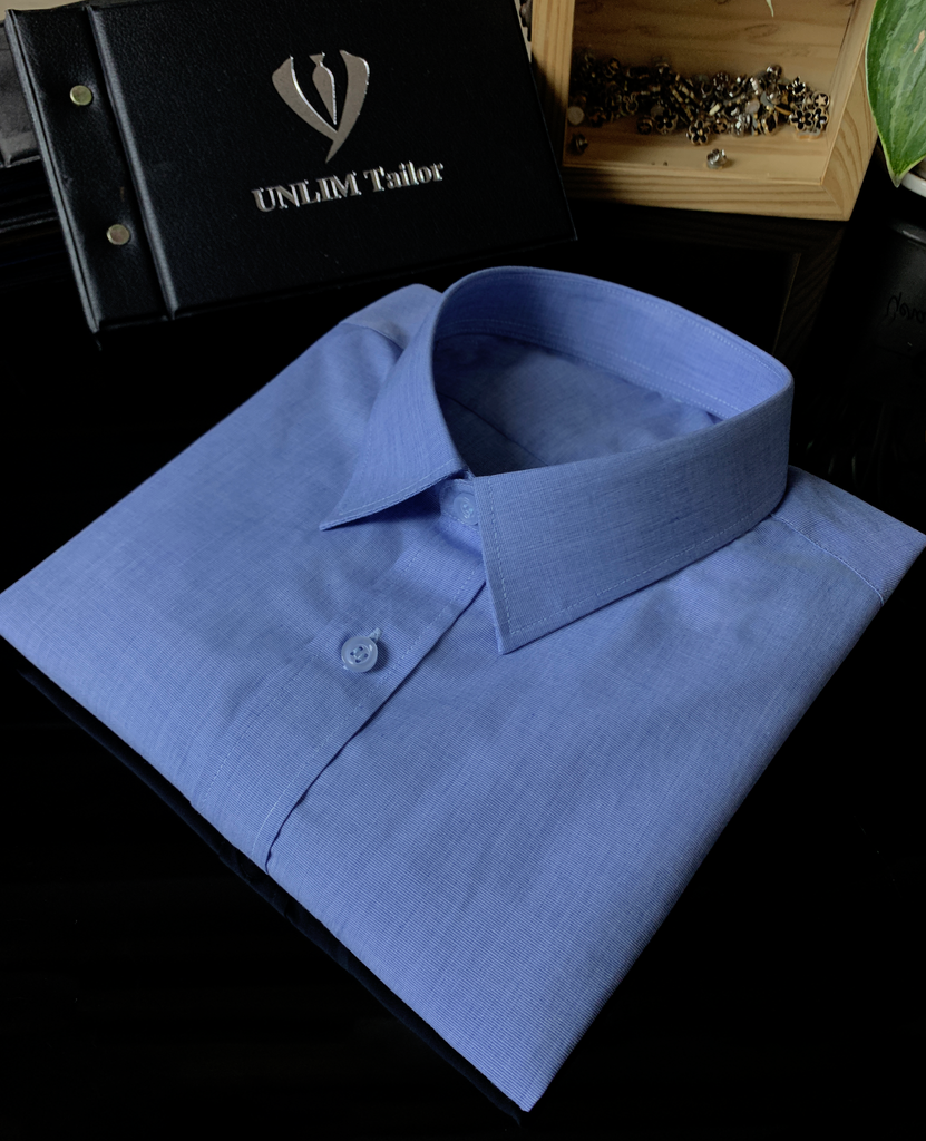 Sơ Mi Xanh  Nhạt Vintage