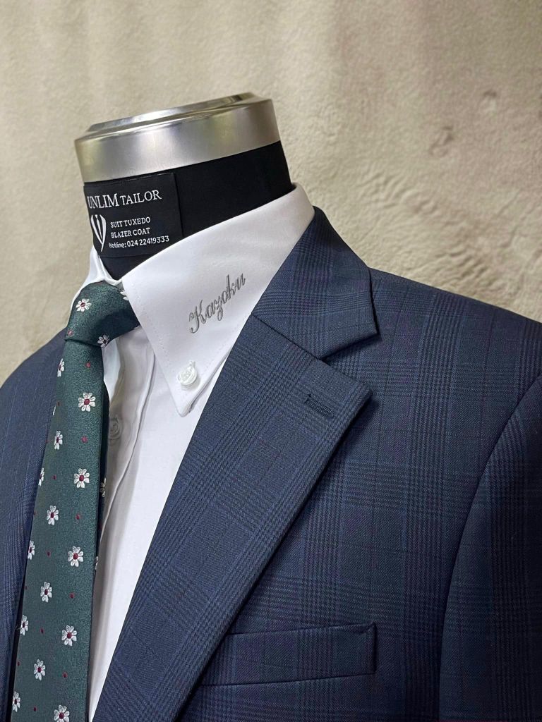 Suit Xanh Tối Hoạ Tiết Prince Of Wales