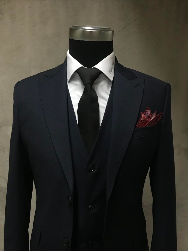 Suit 3 Mảnh Xanh Tối