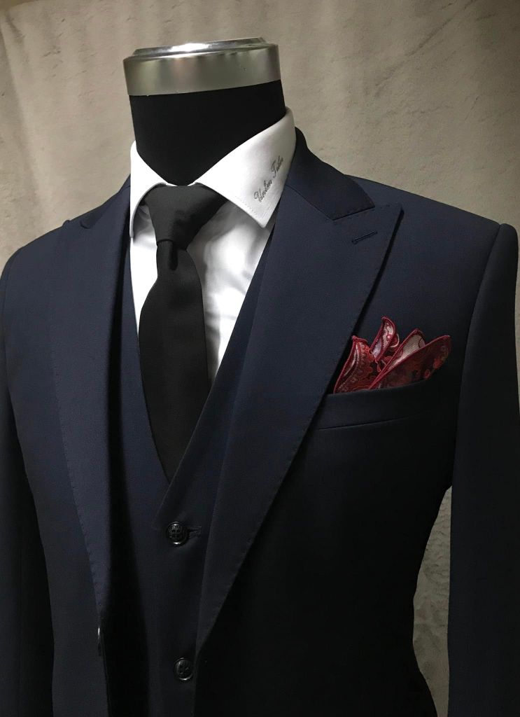 Suit 3 Mảnh Xanh Tối