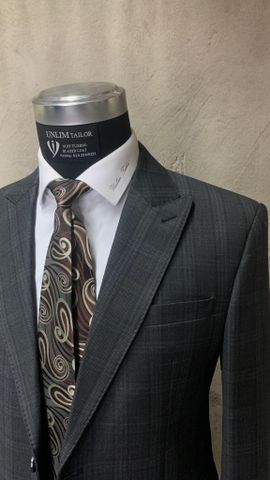 Suit Prince of Wales màu chì