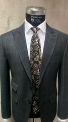 Suit Xám Tối Hoạ Tiết Prince Of Wales