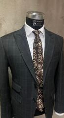 Suit Xám Tối Hoạ Tiết Prince Of Wales