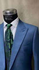 Suit Xanh Cổ Nhọn