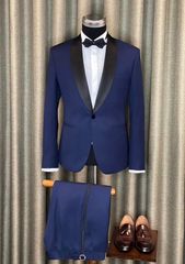 Tuxedo Navy Cổ Sam