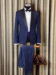 Tuxedo Navy Cổ Sam