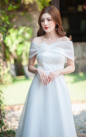 MAXI TRỄ VAI XỐP