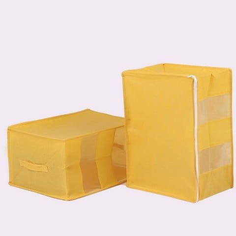  Non-Woven Fabric Bags With Zipper For Bedding Storage 