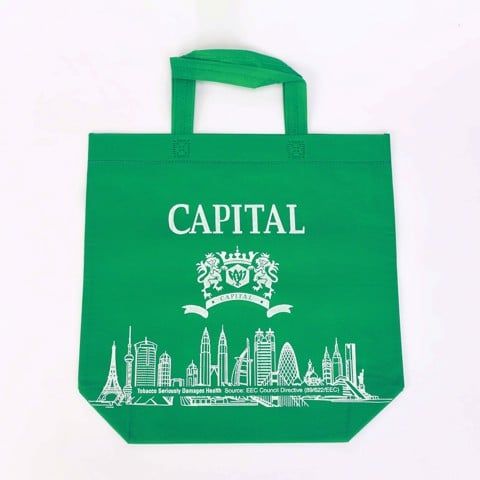  Green Capital Non-Woven Bag With Boat-Shaped Bottom 