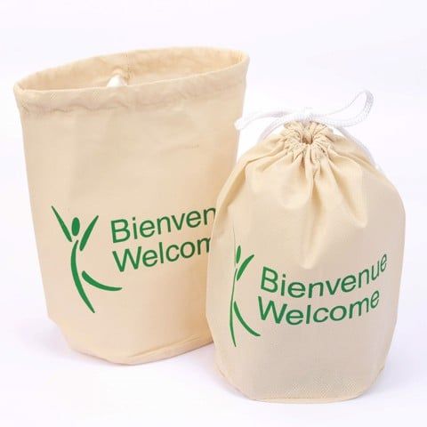  Light Yellow Drawstring Non-Woven Bag 