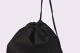  Plain Black Drawstring Non-Woven Bag 