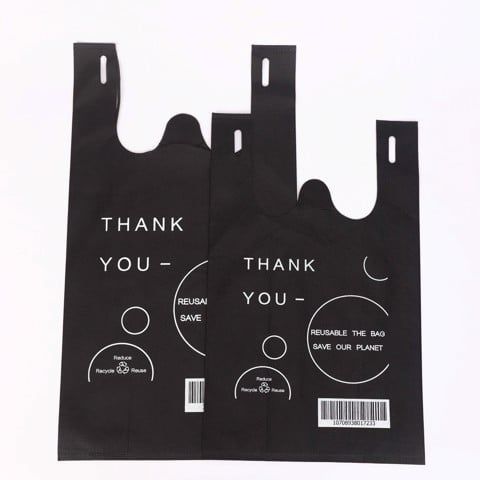  Black T-Shirt Non-Woven Bag 