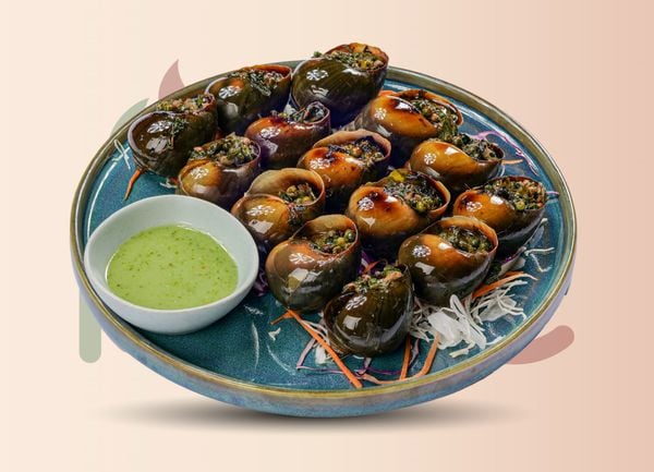  Ốc Nướng Tiêu Xanh 