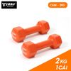  Tạ Tay gang đặc bọc cao su Yasu tập gym, Yoga Pilates (1 cái) 