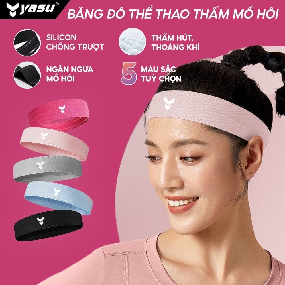 Băng trán YASU thấm hút mồ hôi nam nữ, vải dệt kim không xù lông – Yasu