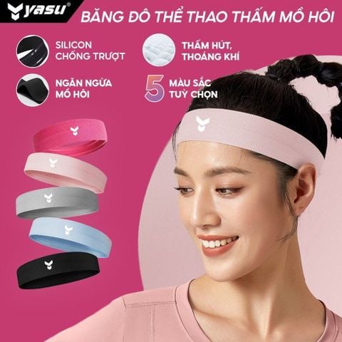 Băng trán thấm hút mồ hôi nam nữ, vải dệt kim không xù lông YASU 2104