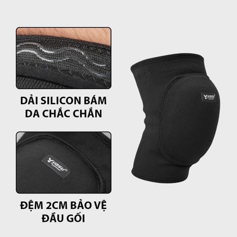 Bó gối có đệm dày bảo vệ đầu gối đá bóng, bóng chuyền cao cấp Yasu 7453 (1 đôi)