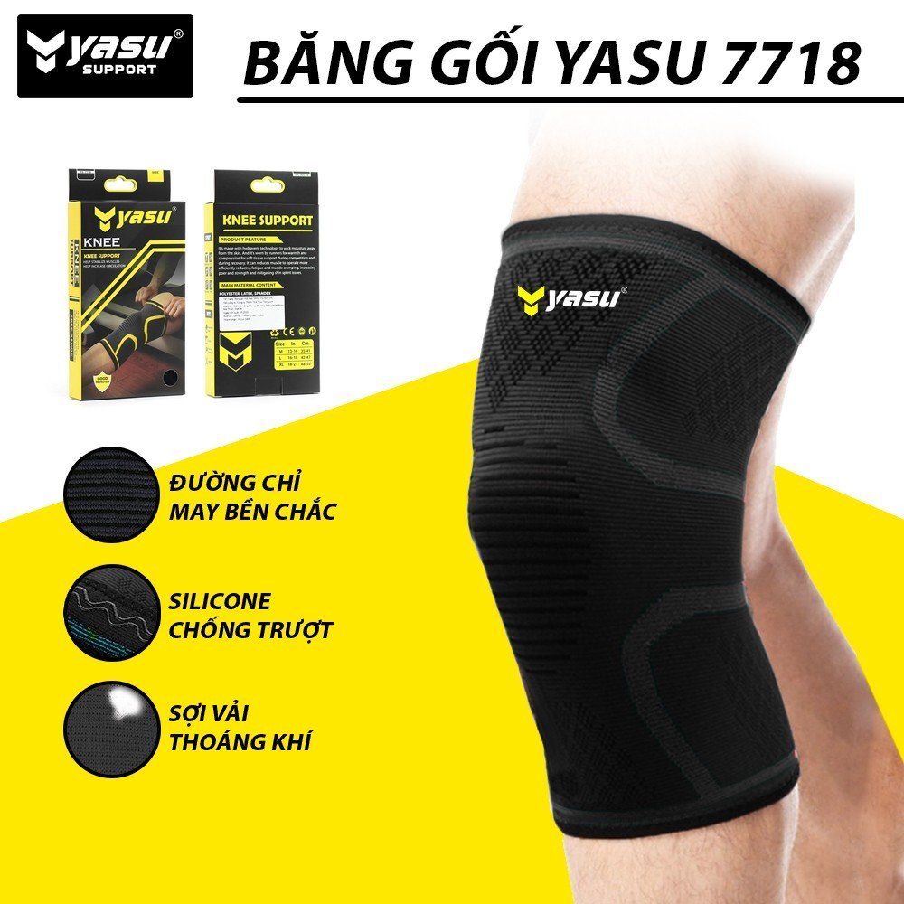 Băng gối thể thao bóng đá, bóng chuyền co giãn đàn hồi cao cấp Yasu