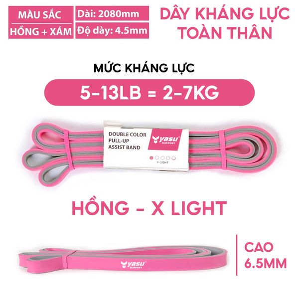  Dây kháng lực tập toàn thân Powerband chất liệu cao su 100% Yasu 