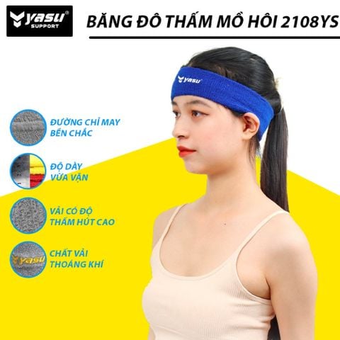 Băng đô trán thể thao mềm nhẹ cao cấp thấm hút mồ hôi Yasu 2108