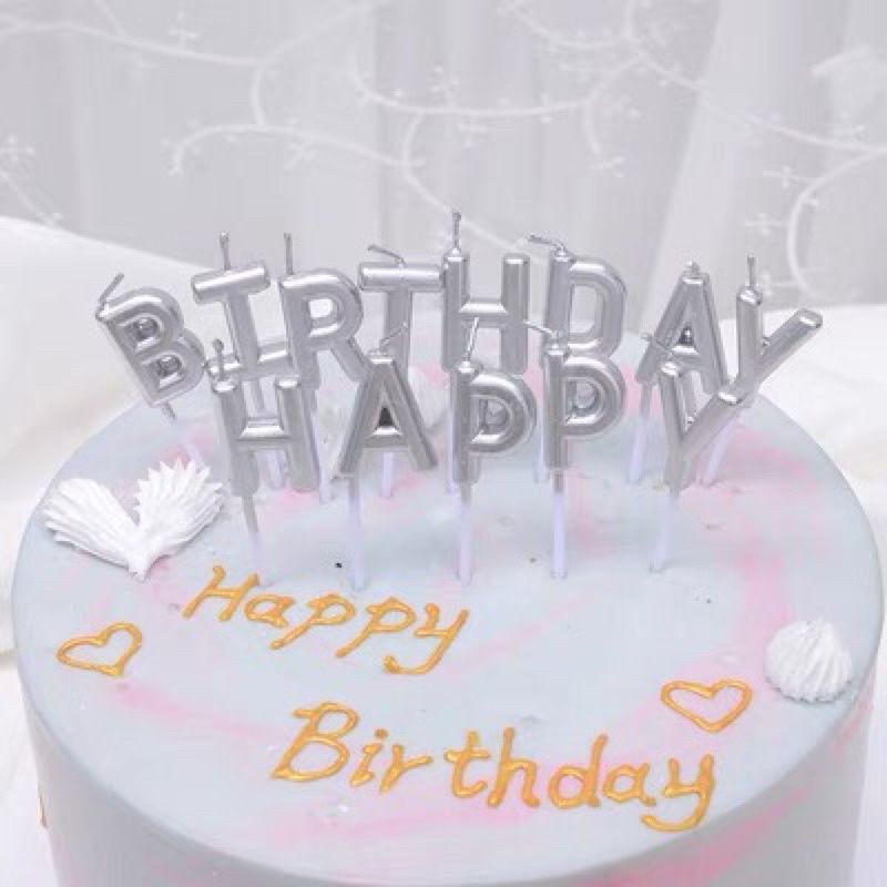 Nến Chữ Happy Birthday  Ánh Kim