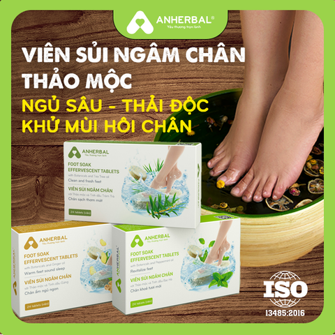 Combo 3 hộp Viên sủi ngâm chân Thảo mộc ANHERBAL