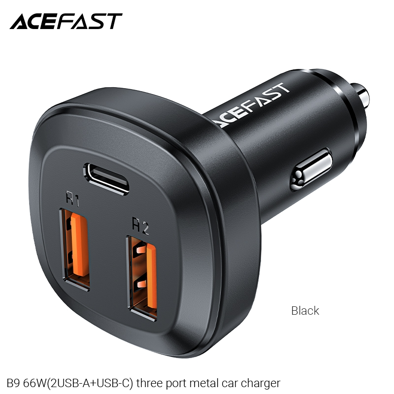  Sạc ô tô ACEFAST 66W 3 cổng 2xUSB-A + USB-C 