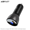  Sạc ô tô ACEFAST 63W 2 cổng USB-A + USB-C có đèn hiển thị 