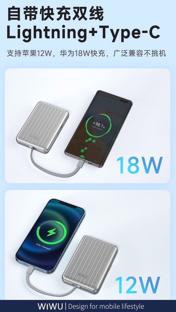  PIN DỰ PHÒNG WIWU TRUNK SERIES 10000MAH/20000MAH 