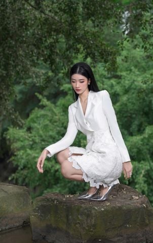 ĐẦM VEST LỬNG PHỐI REN CV002