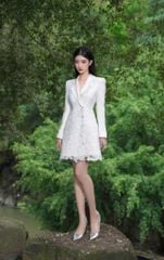 ĐẦM VEST LỬNG PHỐI REN CV002