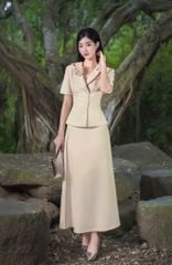 ÁO VEST HOA NỔI CỔ ÁO CÁCH TÂN CVS001