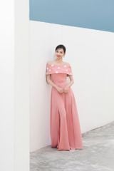 ĐẦM TRỄ VAI ĐÍNH HOA, XẺ TÀ V1089