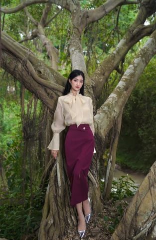 CHÂN VÁY BÚT CHÌ XẺ TÀ LỆCH CCV001