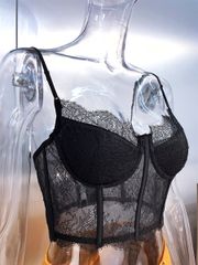 A979 - Áo Bra corset thiết kế quả ngang kèm mút ngực, gọng tạo phom cao cấp, tăng đơ điều chỉnh dây áo - BELY
