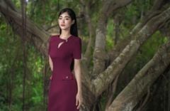 ĐẦM CHỮ A CỔ TRÒN DÁNG DÀI CV001