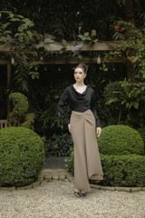 ÁO LỤA CỔ ĐỔ TAY DÀI A1071
