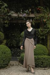 ÁO LỤA CỔ ĐỔ TAY DÀI A1071