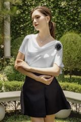 CHÂN VÁY NGẮN PHỒNG HÔNG HAI TÚI CHÉO CV1045