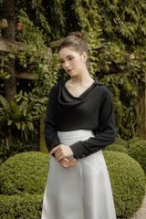 ÁO LỤA CỔ ĐỔ TAY DÀI A1071