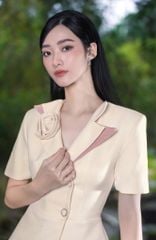 ÁO VEST HOA NỔI CỔ ÁO CÁCH TÂN CVS001