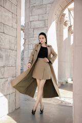 CHÂN VÁY NGẮN PHỒNG HÔNG HAI TÚI CHÉO CV1045