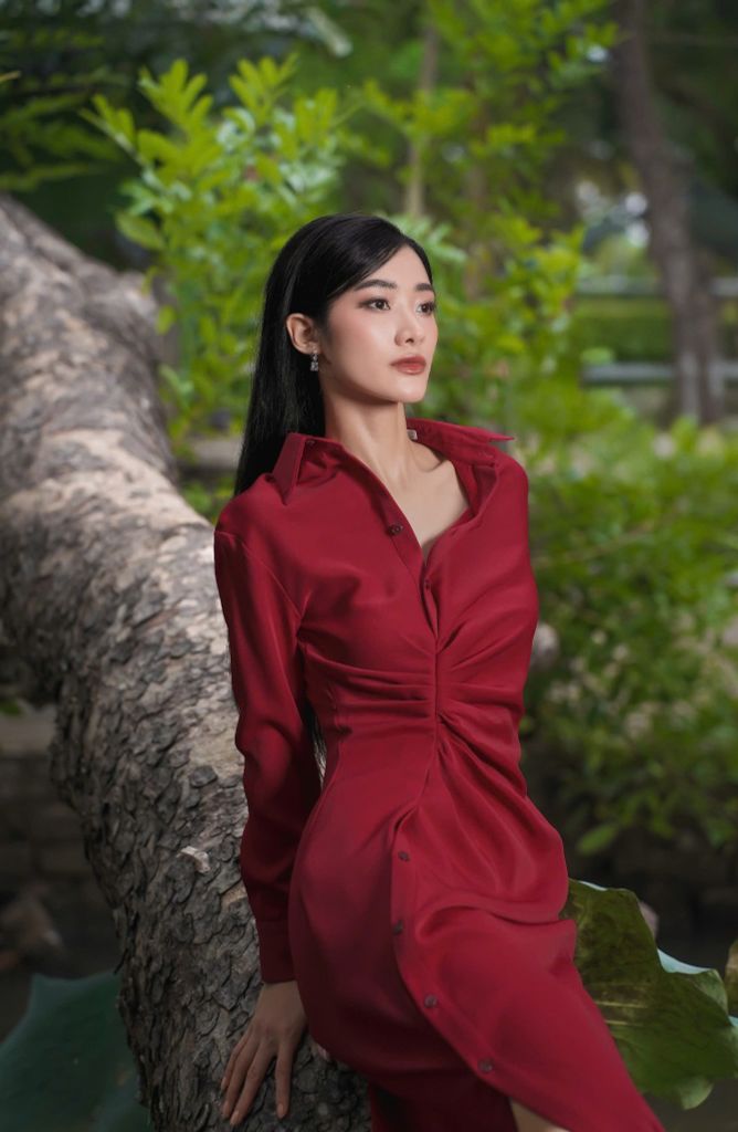 VÁY SƠ MI BÚT CHÌ V1040