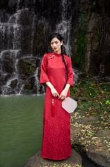 ÁO DÀI TẦM XUÂN DÁNG SUÔNG TAY LỠ CAD0003