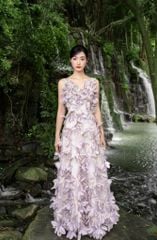 V1022 - Váy đầm thiết kế hai dây hoa đính thủ công - Bely