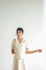 ÁO VEST HOA NỔI CỔ ÁO CÁCH TÂN CVS001